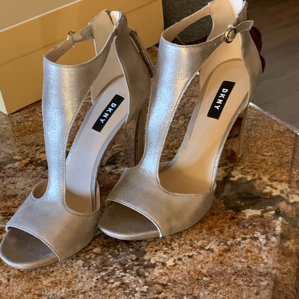 Silver DKNY Heels